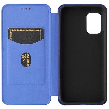 Asus Zenfone 8 Flip Cover - Karbonfiber - Blå