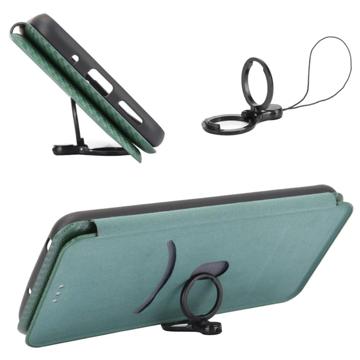 Asus Zenfone 9 Flip Cover - Karbonfiber - Grøn