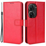 Asus Zenfone 9 Pung Taske med Magnetisk Lukning - Rød