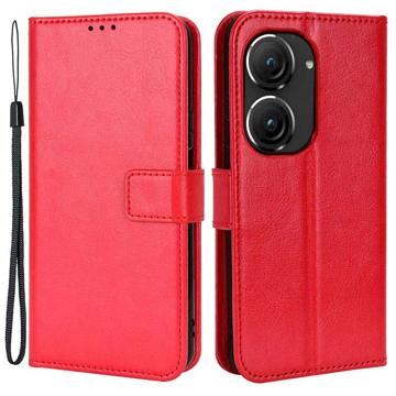 Asus Zenfone 9 Pung Taske med Magnetisk Lukning - Rød