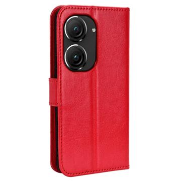 Asus Zenfone 9 Pung Taske med Magnetisk Lukning - Rød
