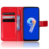 Asus Zenfone 9 Pung Taske med Magnetisk Lukning - Rød