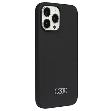 iPhone 13 Pro Max Audi Metal Logo Silikone Cover - Sort