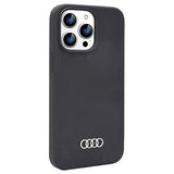 iPhone 14 Pro Max Audi Metal Logo Silikone Cover - Sort