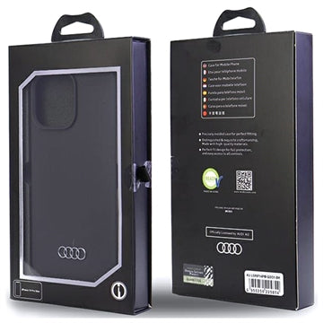 iPhone 14 Pro Max Audi Metal Logo Silikone Cover - Sort