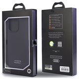 iPhone 14 Pro Max Audi Metal Logo Silikone Cover - Sort
