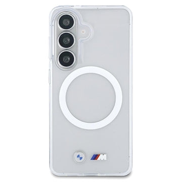 Samsung Galaxy S26 BMW M IML Metal Logo Magnetisk Hybrid Cover - Gennemsigtig