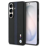 Samsung Galaxy S26 BMW M Perforated Stripes and Metal Logo magnetisk cover - blå / sort