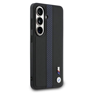 Samsung Galaxy S26 BMW M Perforated Stripes and Metal Logo magnetisk cover - blå / sort