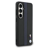 Samsung Galaxy S26 BMW M Perforated Stripes and Metal Logo magnetisk cover - blå / sort