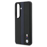 Samsung Galaxy S26 BMW M Perforated Stripes and Metal Logo magnetisk cover - blå / sort