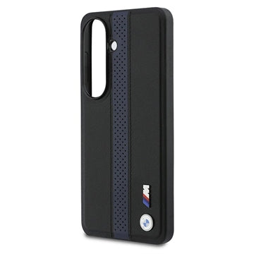 Samsung Galaxy S26 BMW M Perforated Stripes and Metal Logo magnetisk cover - blå / sort