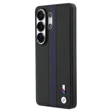 Samsung Galaxy S26 Ultra BMW M Perforated Stripes and Metal Logo magnetisk cover - blå / sort