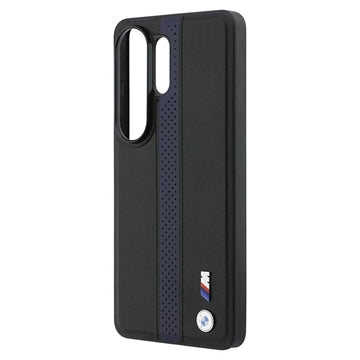Samsung Galaxy S26 Ultra BMW M Perforated Stripes and Metal Logo magnetisk cover - blå / sort