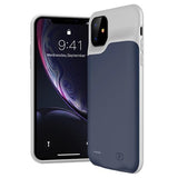 iPhone 11 Backup Battericover - 6000mAh - Mörkblå / Grå