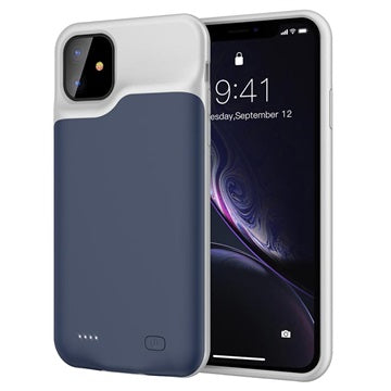 iPhone 11 Backup Battericover - 6000mAh - Mörkblå / Grå