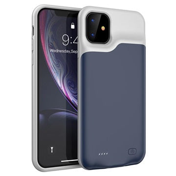 iPhone 11 Backup Battericover - 6000mAh - Mörkblå / Grå