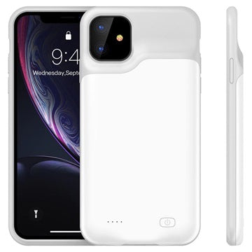 iPhone 11 Backup Battericover - 6000mAh - Hvid / Grå
