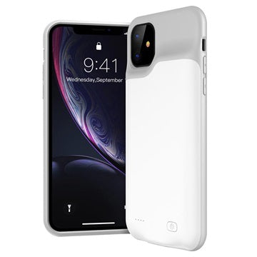 iPhone 11 Backup Battericover - 6000mAh - Hvid / Grå