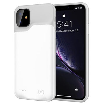 iPhone 11 Backup Battericover - 6000mAh - Hvid / Grå
