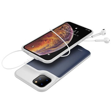 iPhone 11 Pro Backup Battericover - 5200mAh - Mørkeblå / Grå