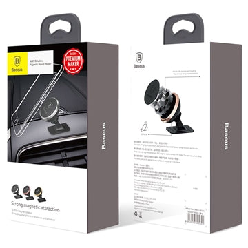 Baseus 360 Roterende Universal Magnetisk Bilholder - Sølv