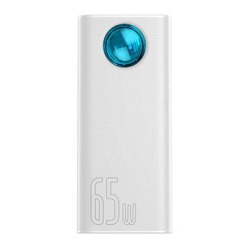 Baseus Amblight Digital Display Quick Charge Power Bank 30000mAh/65W - 4xUSB, USB-C - Hvid