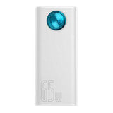 Baseus Amblight Digital Display Quick Charge Power Bank 30000mAh/65W - 4xUSB, USB-C - Hvid
