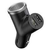Baseus BSC-C16N Biloplader med Lighterstik - Sort