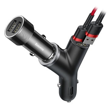Baseus BSC-C16N Biloplader med Lighterstik - Sort