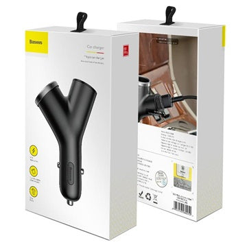 Baseus BSC-C16N Biloplader med Lighterstik - Sort