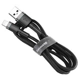 Baseus Cafule USB 2.0 / Lightning Kabel - 1m - Sort / Grå