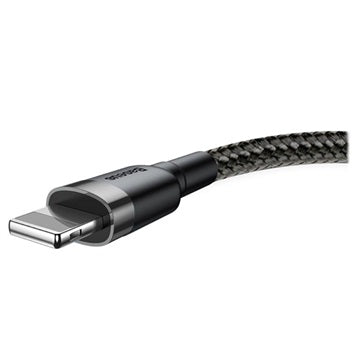 Baseus Cafule USB 2.0 / Lightning Kabel - 2m - Sort / Grå