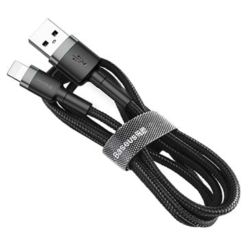 Baseus Cafule USB 2.0 / Lightning Kabel - 2m - Sort / Grå