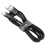 Baseus Cafule USB 2.0 / Lightning Kabel - 2m - Sort / Grå