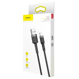 Baseus Cafule USB 2.0 / Lightning Kabel - 2m - Sort / Grå