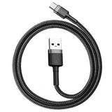 Baseus Cafule USB 2.0 / Type-C Kabel CATKLF-BG1 - 1m - Sort / Grå