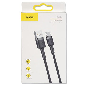 Baseus Cafule USB 2.0 / Type-C Kabel CATKLF-BG1 - 1m - Sort / Grå
