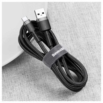 Baseus Cafule USB 2.0 / Type-C Kabel CATKLF-CG1 - 2m - Sort / Grå