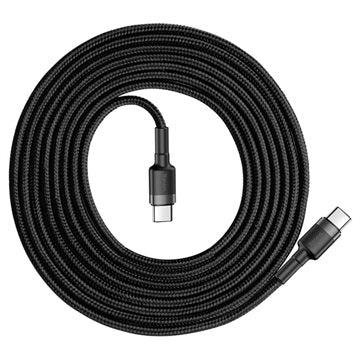 Baseus Cafule Type-C / Type-C Kabel CATKLF-HG1 - 2m - Sort / Grå