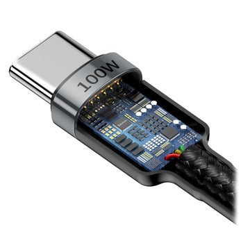 Baseus Cafule USB-C Kabel - 2m - Grå / Sort