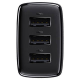 Baseus Compact Quick Charger CCXJ020101, 3x USB, 17W - Sort