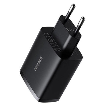 Baseus Compact Quick Charger CCXJ020101, 3x USB, 17W - Sort