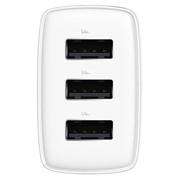 Baseus Compact Quick Charger CCXJ020102, 3x USB, 17W - Hvid