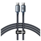 Baseus Crystal Shine USB-C / USB-C Kabel CAJY000601 - 1.2m - Sort