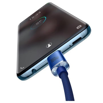 Baseus Crystal Shine USB-C / USB-C Kabel CAJY000603 - 1.2m - Blå