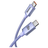 Baseus Crystal Shine USB-C / USB-C Kabel CAJY000605 - 1.2m - Lilla