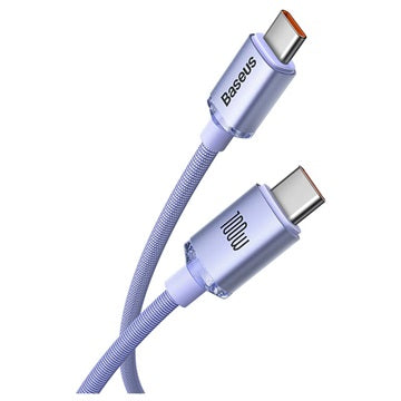 Baseus Crystal Shine USB-C / USB-C Kabel CAJY000605 - 1.2m - Lilla