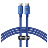 Baseus Crystal Shine USB-C / USB-C Kabel CAJY000703 - 2m - Blå