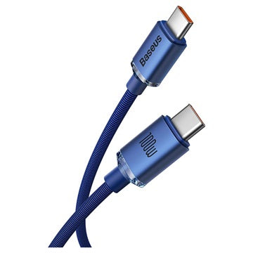 Baseus Crystal Shine USB-C / USB-C Kabel CAJY000703 - 2m - Blå